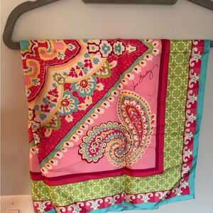 Vera Bradley Colorful Paisley Scarve 100% Silk